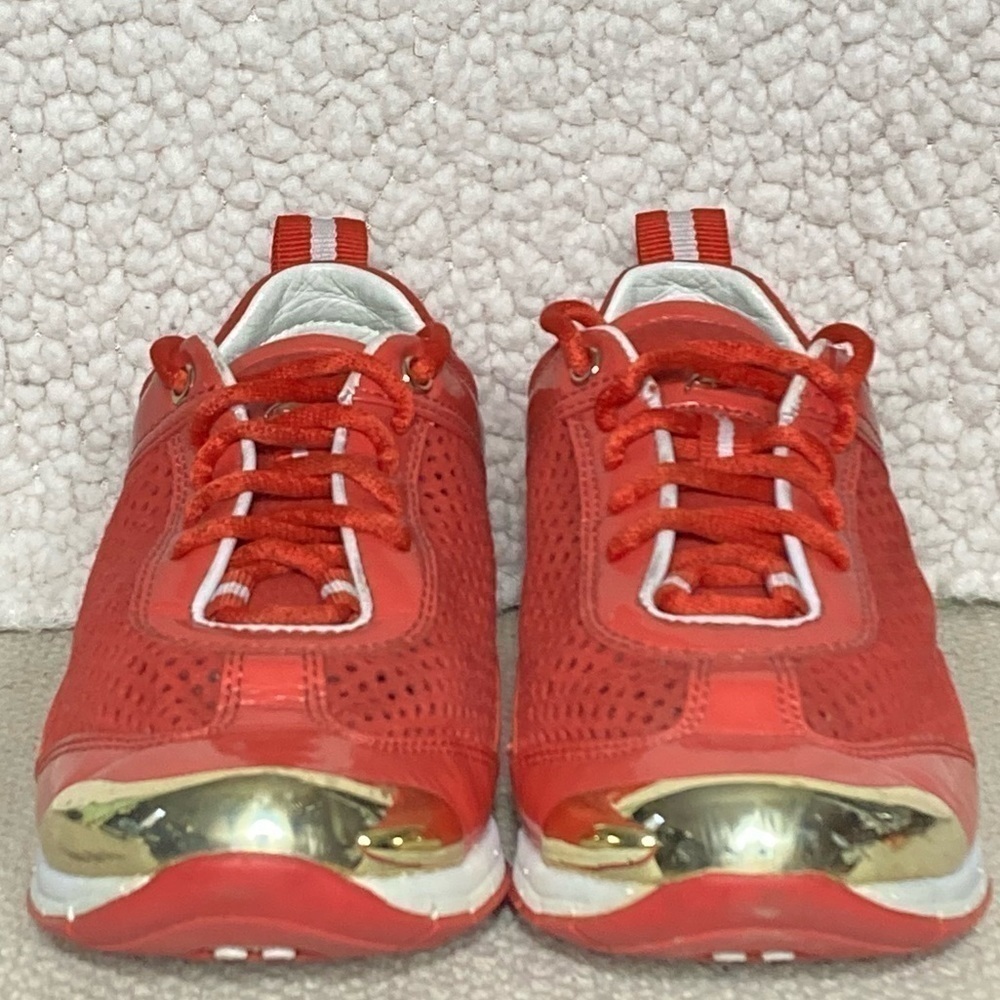 Geox Womens Respira Orange/Gold Casual Athletic Breathable Sneakers Shoes SZ 7 - Picture 3 of 12